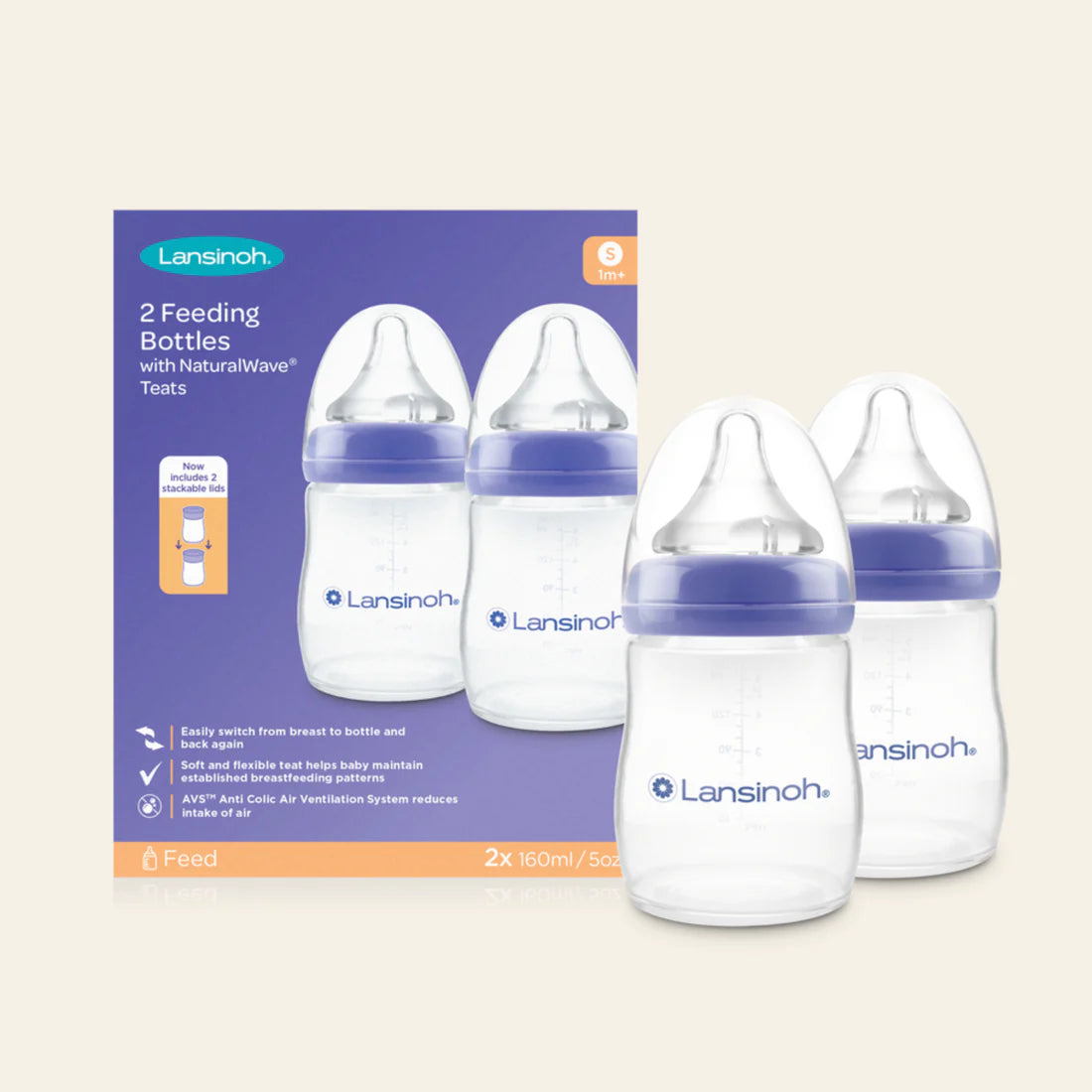 Plastic Feeding Bottles with NaturalWave® Teat