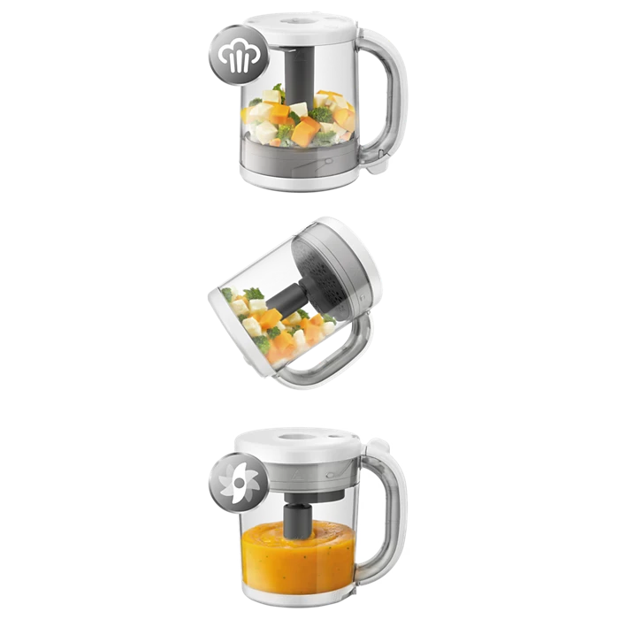 4-in-1 Baby food steamer and blender