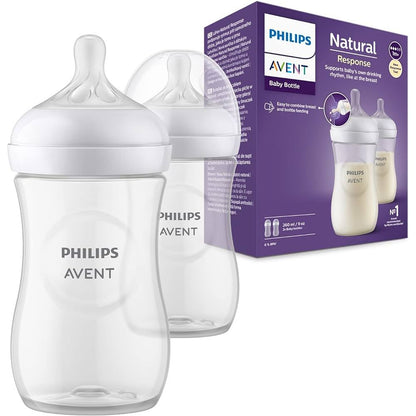 Natural Response baby (Plastic) Bottle 260 ml - 2 pack