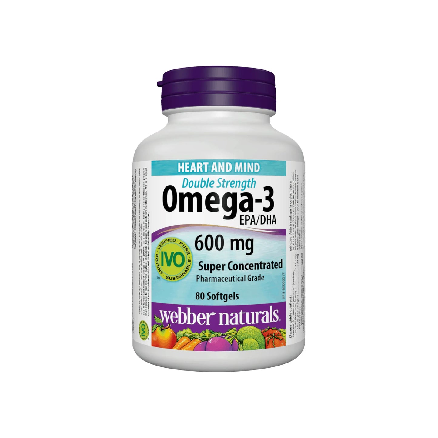 Omega-3 600mg, 80 softgels