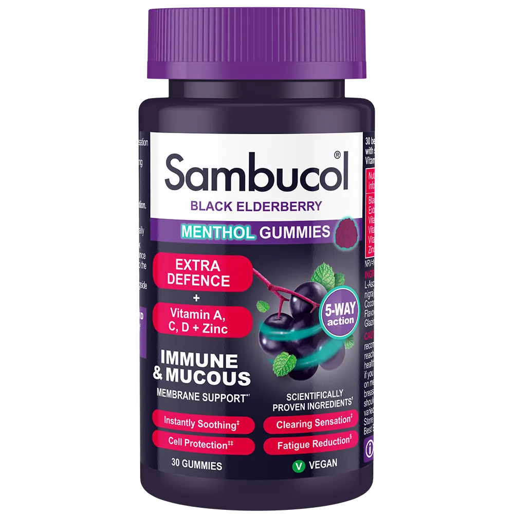 Sambucol Extra Defence Menthol Gummies 30s