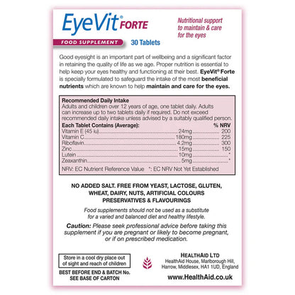 EyeVit Forte Tablets - GOLDFARMACI