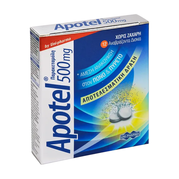 Apotel 500mg x 12 Effervescent Tablets (Paracetamol)