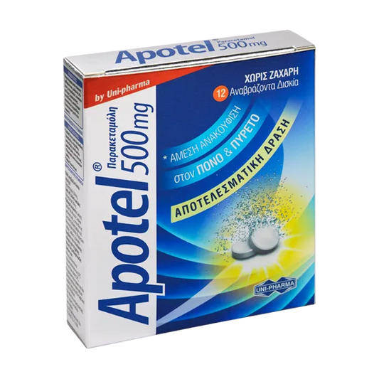 Apotel 500mg x 12 Effervescent Tablets (Paracetamol)