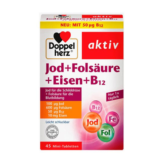 Iodine + Folic acid + Iron 45 tablets - GOLDFARMACI