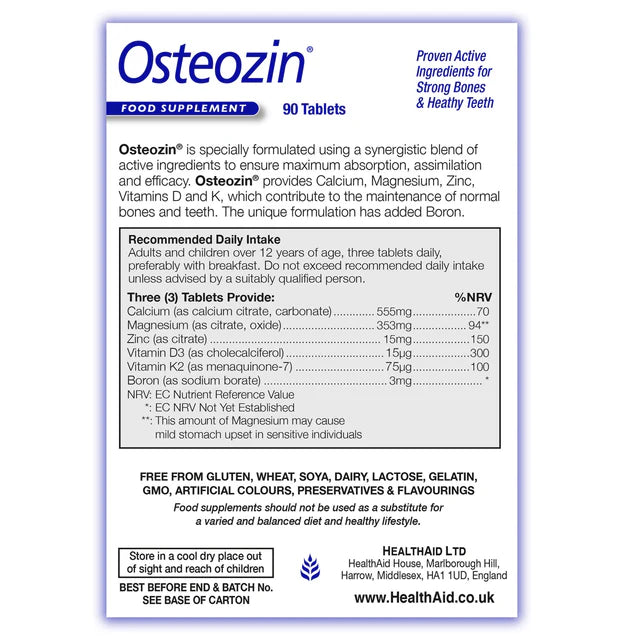 Osteozin Tablets - GOLDFARMACI