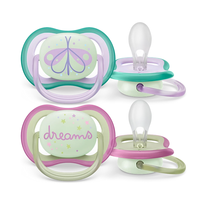 Ultra Air Night-Time Pacifier 0-6m x2 - GOLDFARMACI