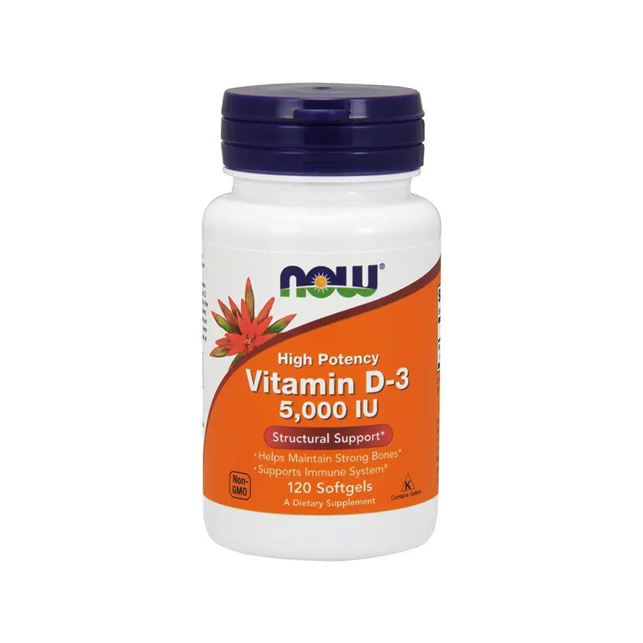 Vitamin D-3 5000 IU Softgels - GOLDFARMACI