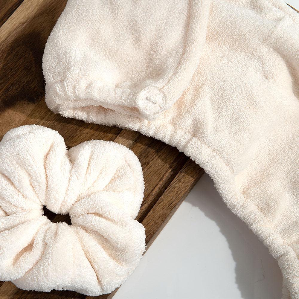 Bamboo Scrunchie & Hair Towel - GOLDFARMACI