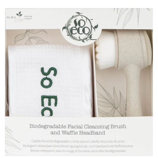 Biodegradable Facial Cleansing Brush and Waffle Headband Sets - GOLDFARMACI