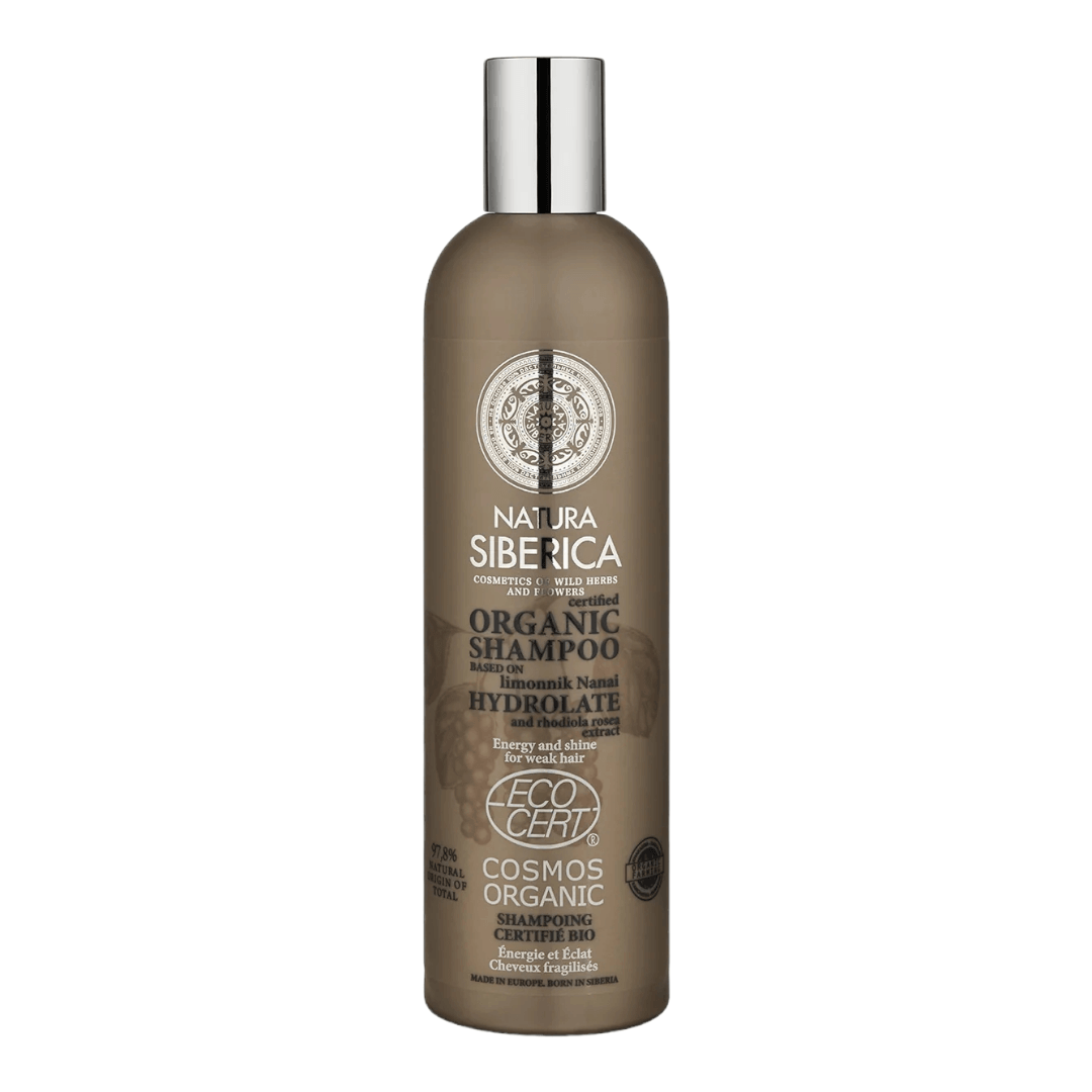 Certified organic shampoo. Energy and Shine Shampoo for weak hair 400ml - GOLDFARMACI