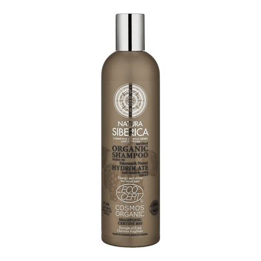 Certified organic shampoo. Energy and Shine Shampoo for weak hair 400ml - GOLDFARMACI