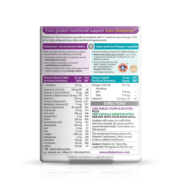 Diabetone Plus OMEGA 3 - 56Tabs - GOLDFARMACI