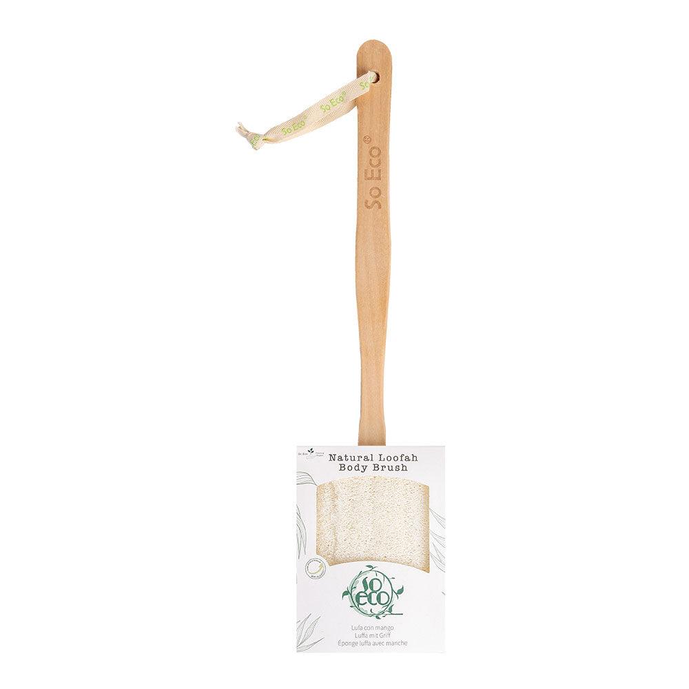 Flat Loofah with Wooden Handle - GOLDFARMACI