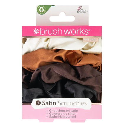 Nude Satin Scrunchies Pack of 4 - GOLDFARMACI