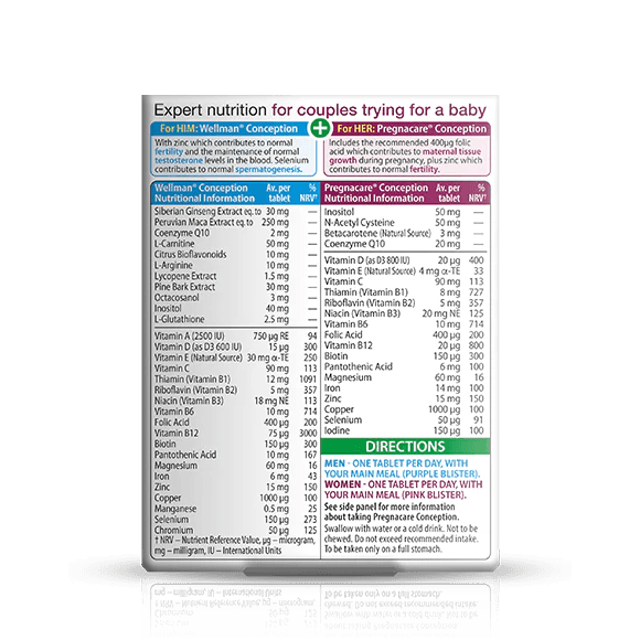 Pregnacare Him&Her Conception 60Tabs - GOLDFARMACI