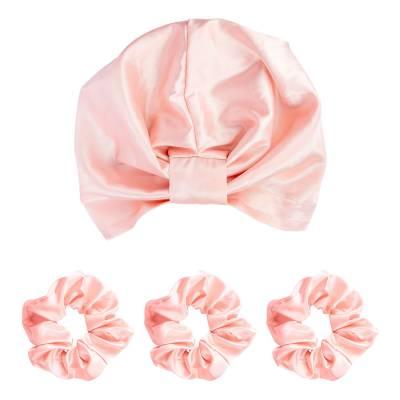 Rejuvenating Satin Hair Turban and Scrunchie Set - GOLDFARMACI