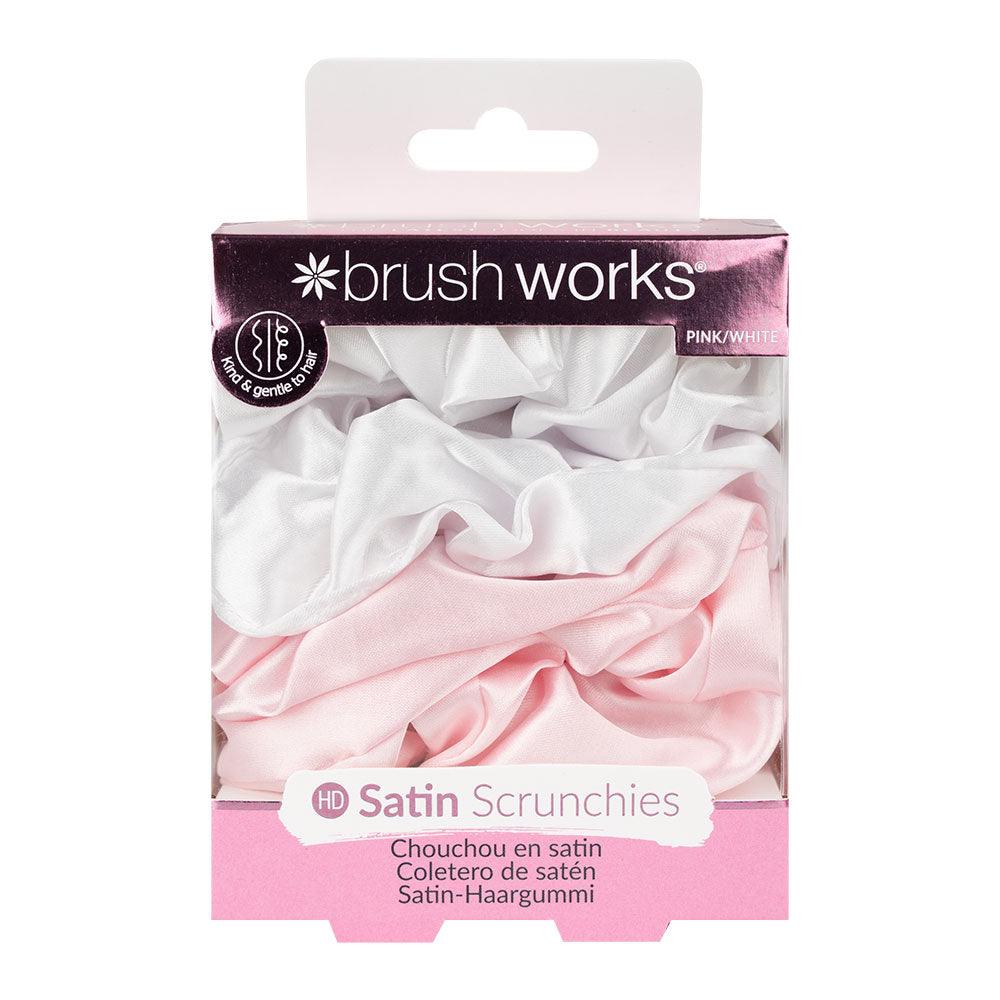 Satin Scrunchies Pink & White - GOLDFARMACI