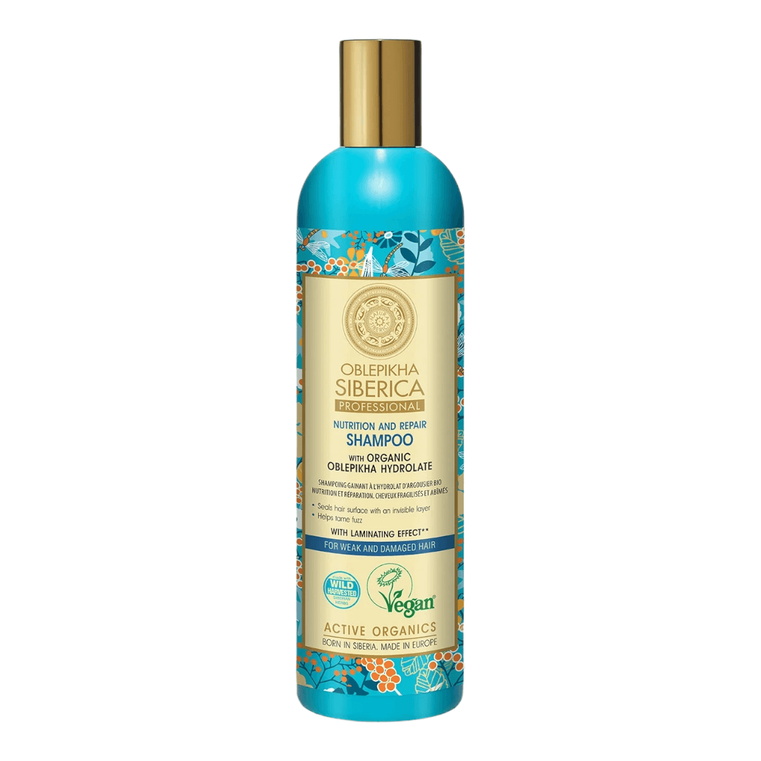 Shampoo with Organic Oblepikha Hydrolate For All Hair Types, 400ml - GOLDFARMACI