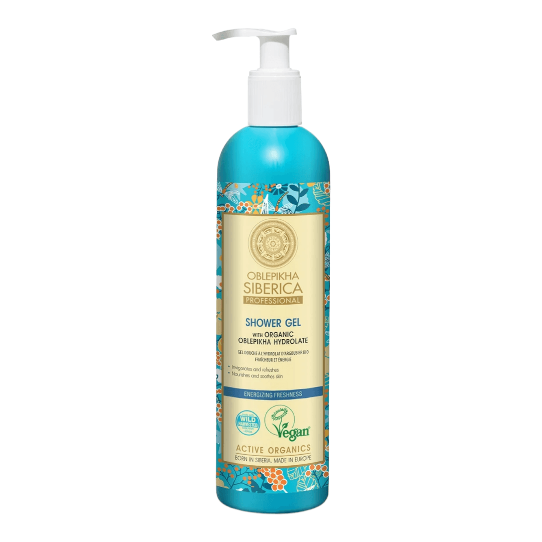 Shower Gel with Organic Oblepikha Hydrolate Energizing Freshness 400ml - GOLDFARMACI