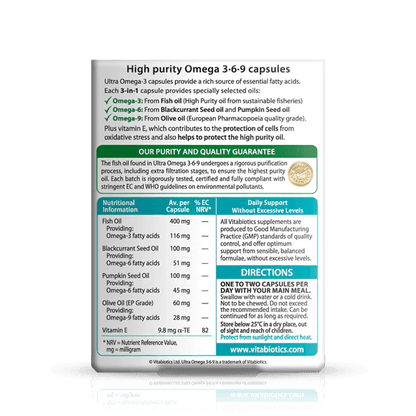 Ultra Omega-3 High Purity Fish Oil 60Tabs - GOLDFARMACI