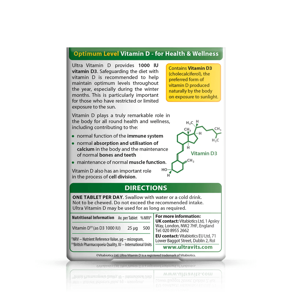 Ultra Vitamin D 1000IU 96Tabs - GOLDFARMACI