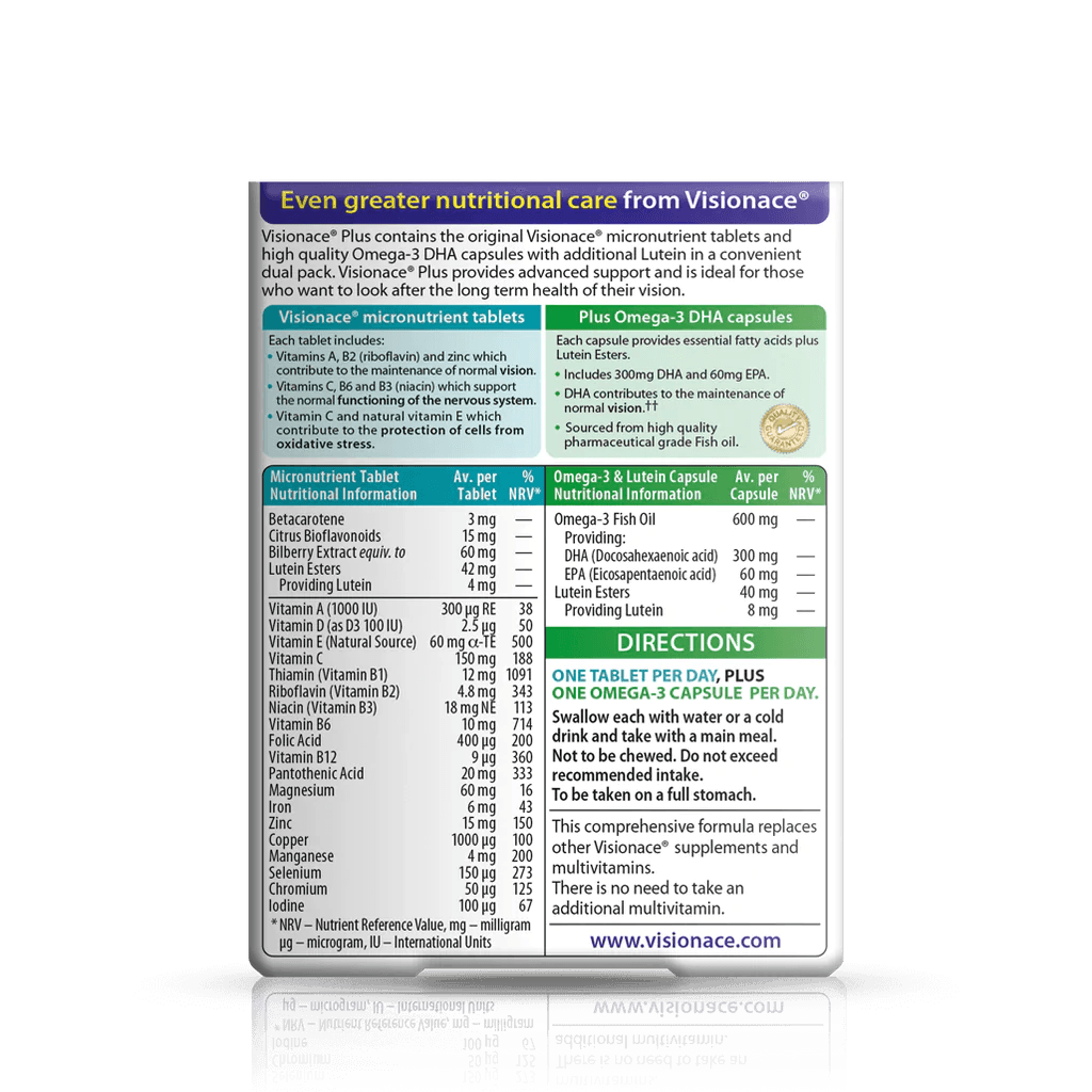 Visionace Plus 56 Tabs/Caps - GOLDFARMACI