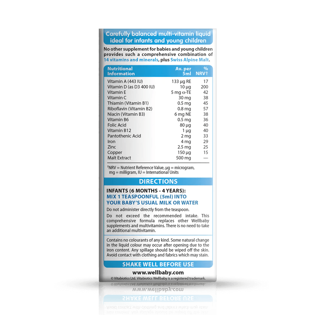 Wellbaby Multi-vitamin Liquid 150ml - GOLDFARMACI