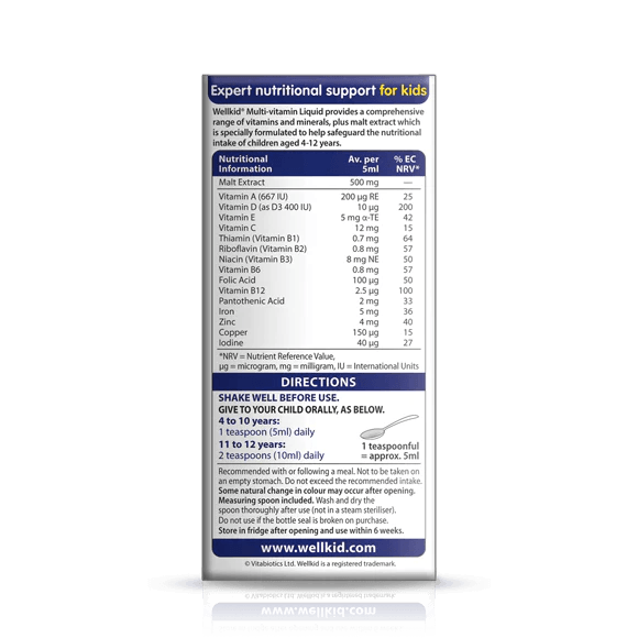 Wellkid Multi-vitamin Liquid 150ml - GOLDFARMACI
